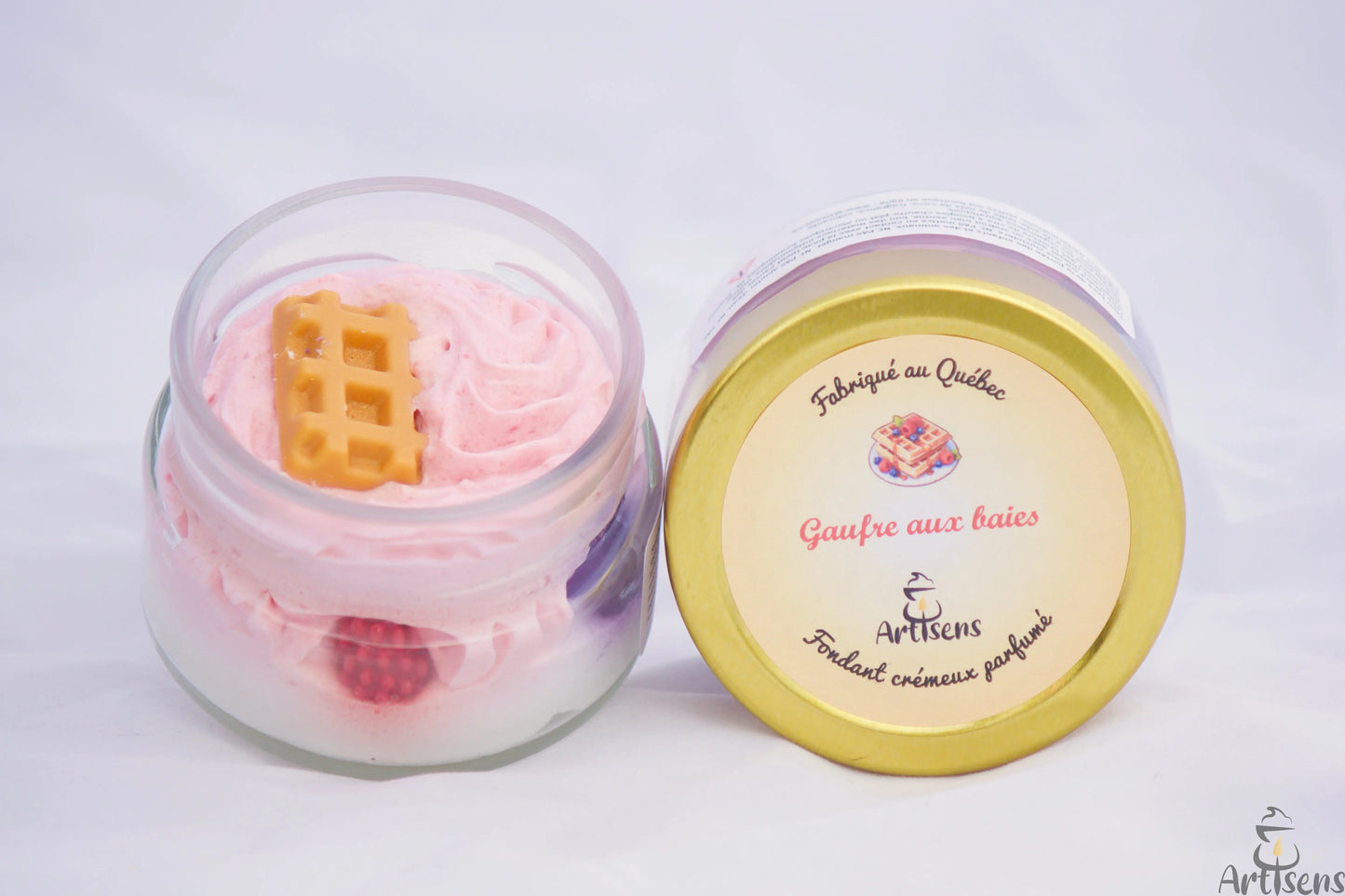 Fondant crémeux gaufre aux baies Artisens