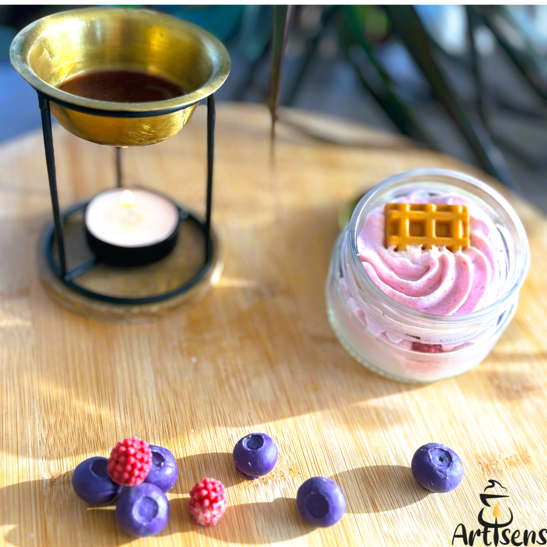 Fondant crémeux parfumé - Gaufre aux baies